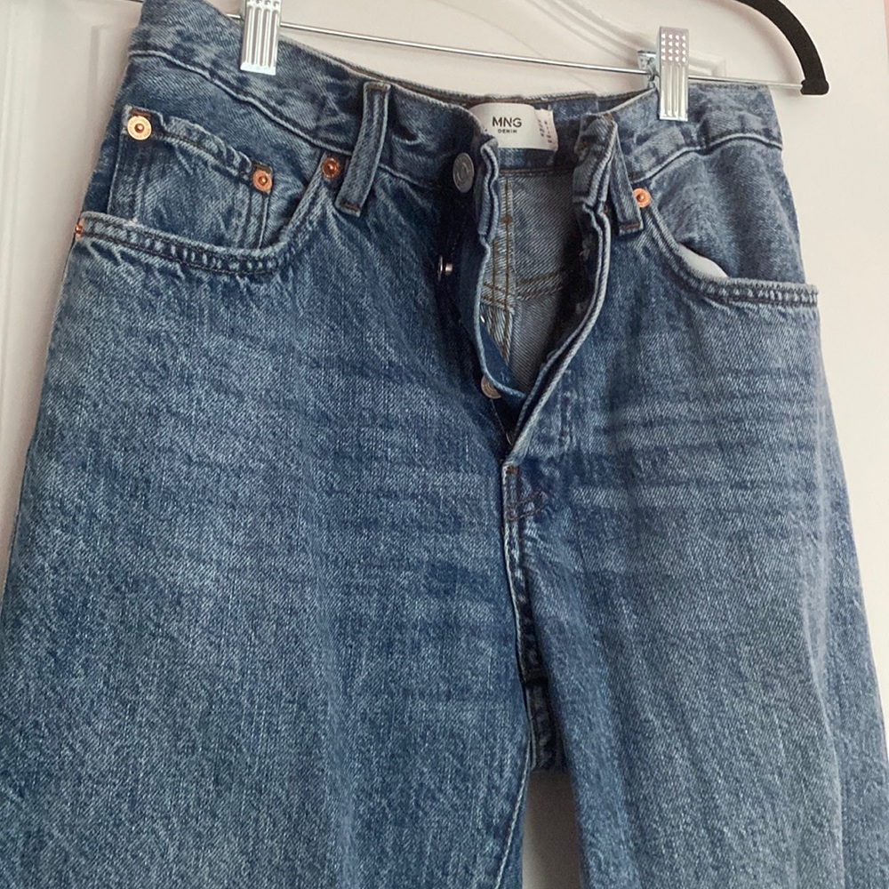 MANGO HIGH WAISTED STRAIGHT JEANS